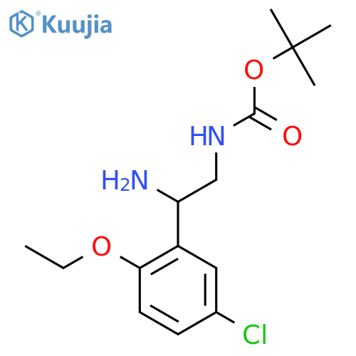 tert-butyl N-2-amino-2-(5-chloro-2-ethoxyphenyl)ethylcarbamate structure