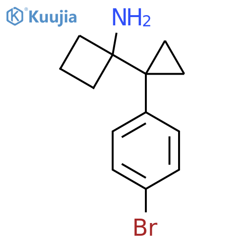 1-1-(4-bromophenyl)cyclopropylcyclobutan-1-amine structure