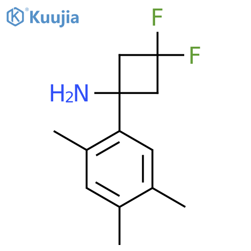 3,3-difluoro-1-(2,4,5-trimethylphenyl)cyclobutan-1-amine structure