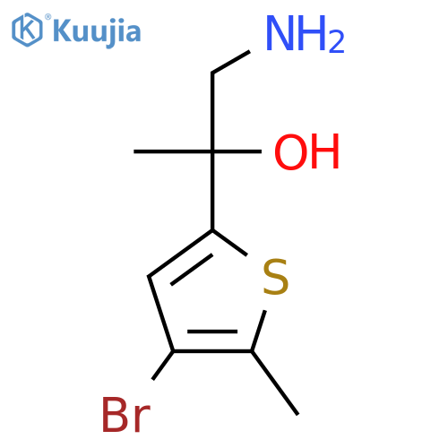 1-amino-2-(4-bromo-5-methylthiophen-2-yl)propan-2-ol structure