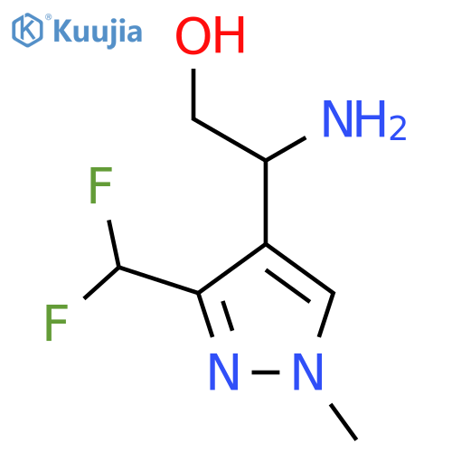 2-amino-2-[3-(difluoromethyl)-1-methyl-1H-pyrazol-4-yl]ethan-1-ol structure