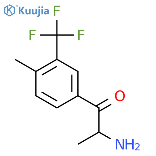 2-amino-1-4-methyl-3-(trifluoromethyl)phenylpropan-1-one structure
