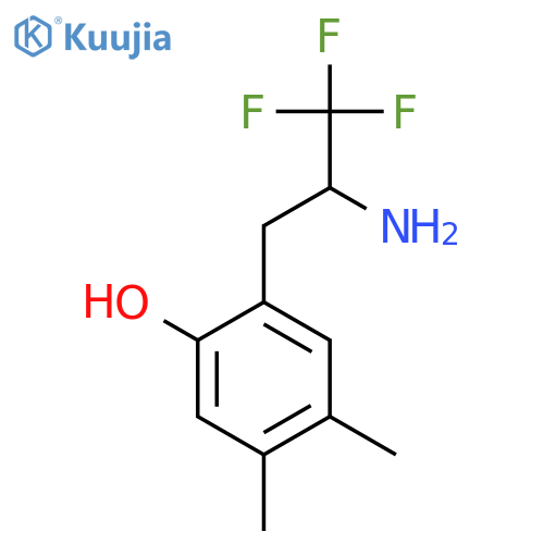 2-(2-amino-3,3,3-trifluoropropyl)-4,5-dimethylphenol structure
