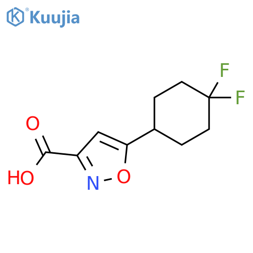 5-(4,4-difluorocyclohexyl)-1,2-oxazole-3-carboxylic acid structure