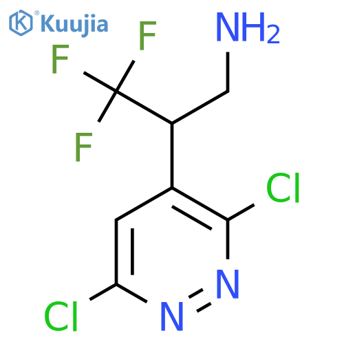 2-(3,6-dichloropyridazin-4-yl)-3,3,3-trifluoropropan-1-amine structure