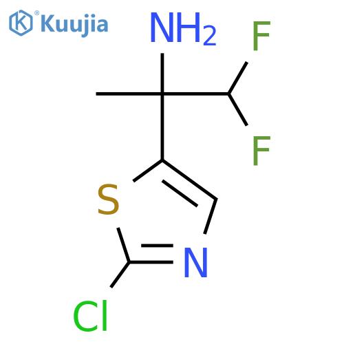 2-(2-chloro-1,3-thiazol-5-yl)-1,1-difluoropropan-2-amine structure