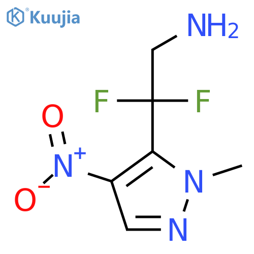 2,2-difluoro-2-(1-methyl-4-nitro-1H-pyrazol-5-yl)ethan-1-amine structure