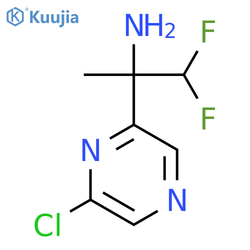 2-(6-chloropyrazin-2-yl)-1,1-difluoropropan-2-amine structure