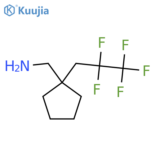 1-(2,2,3,3,3-pentafluoropropyl)cyclopentylmethanamine structure