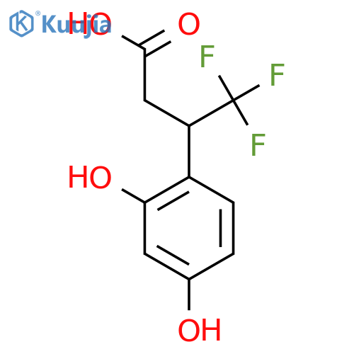 3-(2,4-dihydroxyphenyl)-4,4,4-trifluorobutanoic acid structure