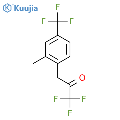 1,1,1-trifluoro-3-2-methyl-4-(trifluoromethyl)phenylpropan-2-one structure