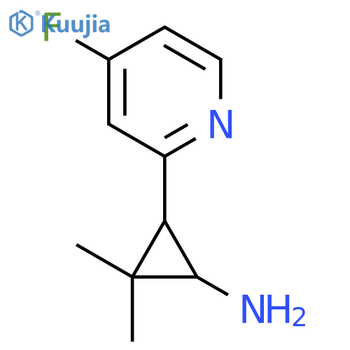 3-(4-fluoropyridin-2-yl)-2,2-dimethylcyclopropan-1-amine structure