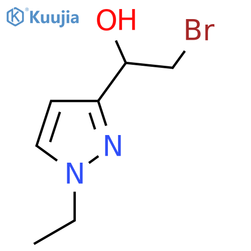 2-bromo-1-(1-ethyl-1H-pyrazol-3-yl)ethan-1-ol structure