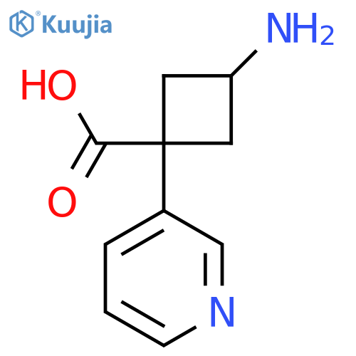 3-amino-1-(pyridin-3-yl)cyclobutane-1-carboxylic acid structure