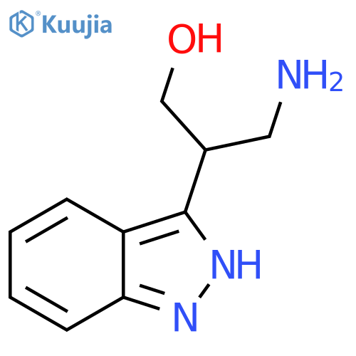 3-amino-2-(1H-indazol-3-yl)propan-1-ol structure