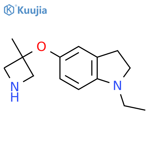 1-ethyl-5-(3-methylazetidin-3-yl)oxy-2,3-dihydro-1H-indole structure
