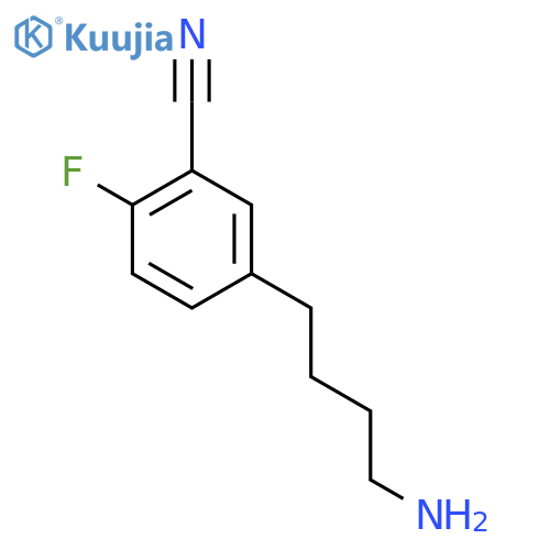 5-(4-aminobutyl)-2-fluorobenzonitrile structure