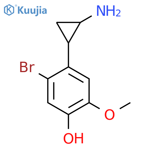 4-(2-aminocyclopropyl)-5-bromo-2-methoxyphenol structure