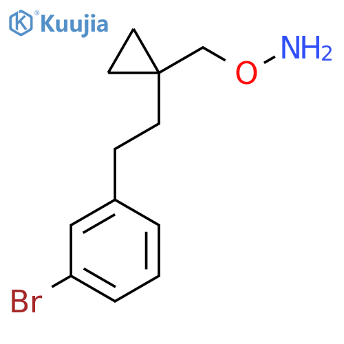 O-({1-2-(3-bromophenyl)ethylcyclopropyl}methyl)hydroxylamine structure
