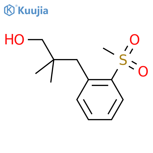 3-(2-methanesulfonylphenyl)-2,2-dimethylpropan-1-ol structure