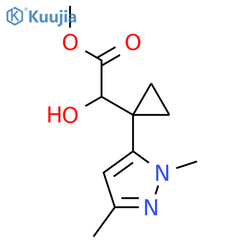 methyl 2-1-(1,3-dimethyl-1H-pyrazol-5-yl)cyclopropyl-2-hydroxyacetate structure