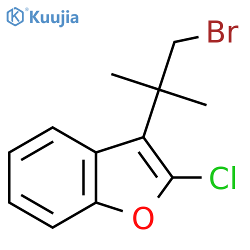 3-(1-bromo-2-methylpropan-2-yl)-2-chloro-1-benzofuran structure