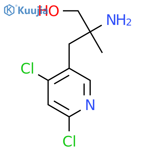 2-amino-3-(4,6-dichloropyridin-3-yl)-2-methylpropan-1-ol structure