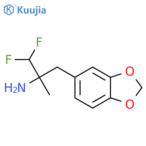 3-(1,3-dioxaindan-5-yl)-1,1-difluoro-2-methylpropan-2-amine structure