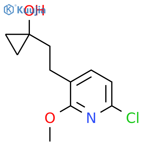 1-2-(6-chloro-2-methoxypyridin-3-yl)ethylcyclopropan-1-ol structure