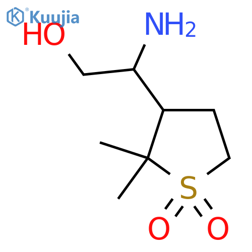 3-(1-amino-2-hydroxyethyl)-2,2-dimethyl-1lambda6-thiolane-1,1-dione structure