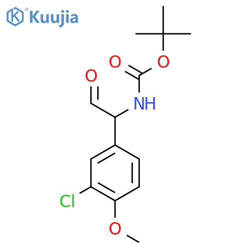 tert-butyl N-1-(3-chloro-4-methoxyphenyl)-2-oxoethylcarbamate structure