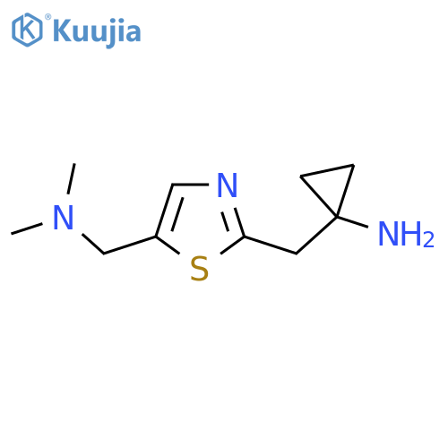 1-({5-(dimethylamino)methyl-1,3-thiazol-2-yl}methyl)cyclopropan-1-amine structure