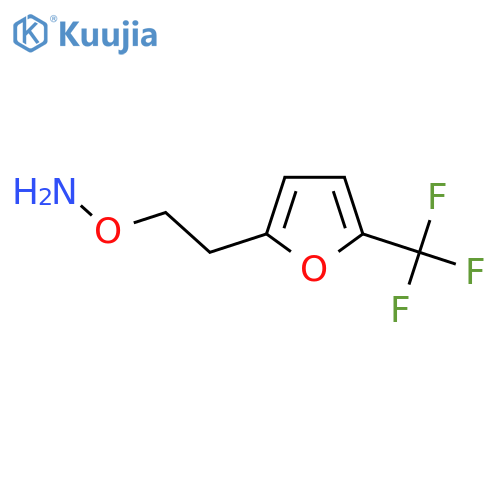 O-{2-5-(trifluoromethyl)furan-2-ylethyl}hydroxylamine structure
