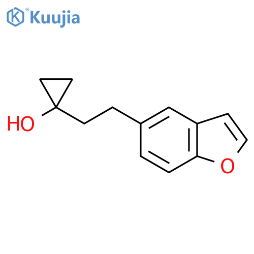 1-2-(1-benzofuran-5-yl)ethylcyclopropan-1-ol structure