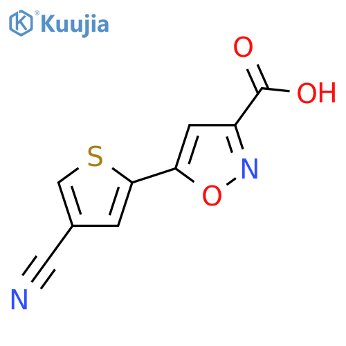 5-(4-cyanothiophen-2-yl)-1,2-oxazole-3-carboxylic acid structure