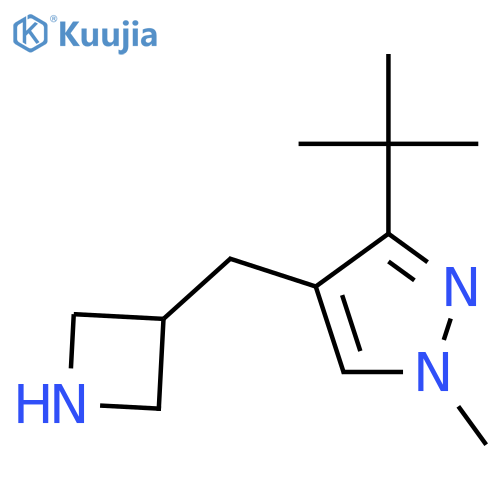 4-(azetidin-3-yl)methyl-3-tert-butyl-1-methyl-1H-pyrazole structure