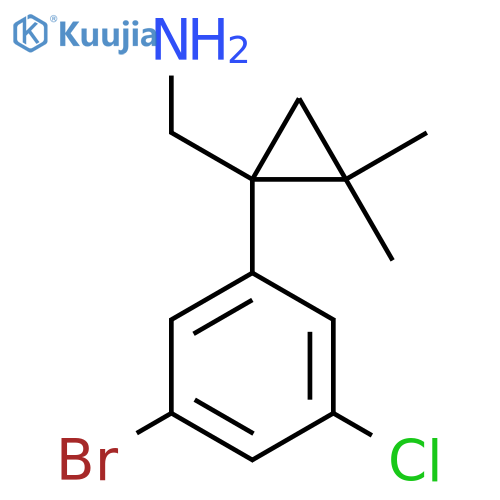 1-(3-bromo-5-chlorophenyl)-2,2-dimethylcyclopropylmethanamine structure