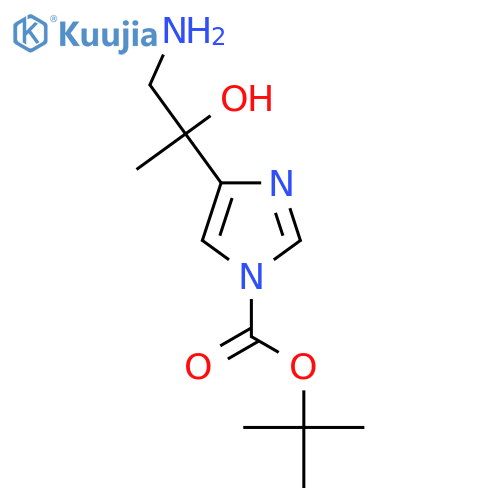 tert-butyl 4-(1-amino-2-hydroxypropan-2-yl)-1H-imidazole-1-carboxylate structure