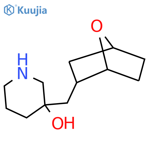 3-({7-oxabicyclo2.2.1heptan-2-yl}methyl)piperidin-3-ol structure