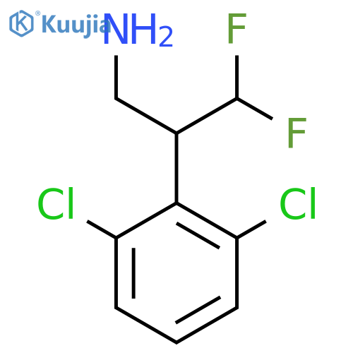 2-(2,6-dichlorophenyl)-3,3-difluoropropan-1-amine structure