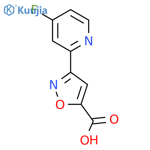 3-(4-fluoropyridin-2-yl)-1,2-oxazole-5-carboxylic acid structure