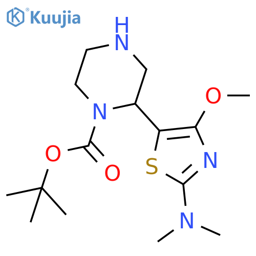 tert-butyl 2-2-(dimethylamino)-4-methoxy-1,3-thiazol-5-ylpiperazine-1-carboxylate structure