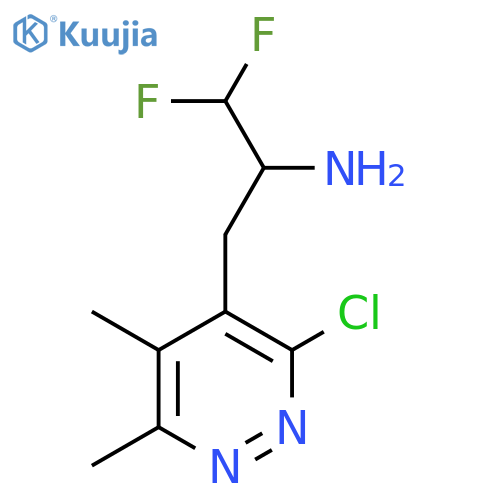 3-(3-chloro-5,6-dimethylpyridazin-4-yl)-1,1-difluoropropan-2-amine structure