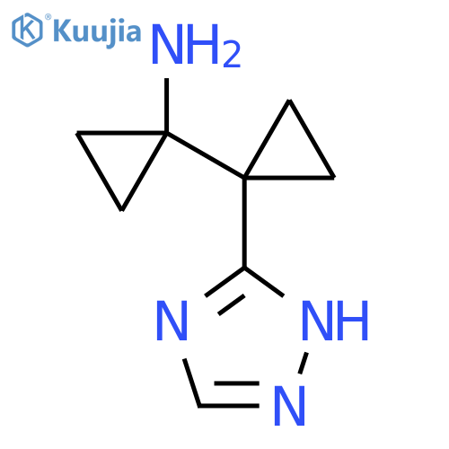 1-1-(1H-1,2,4-triazol-3-yl)cyclopropylcyclopropan-1-amine structure