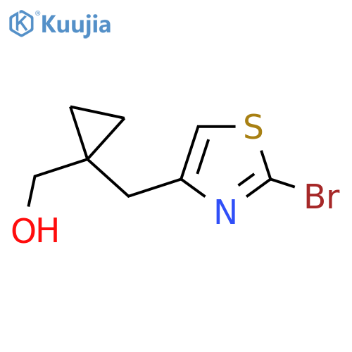 {1-(2-bromo-1,3-thiazol-4-yl)methylcyclopropyl}methanol structure