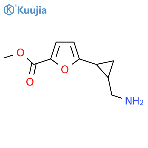 methyl 5-2-(aminomethyl)cyclopropylfuran-2-carboxylate structure