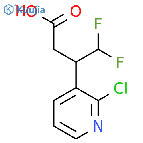 3-(2-chloropyridin-3-yl)-4,4-difluorobutanoic acid structure