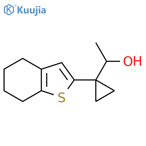 1-1-(4,5,6,7-tetrahydro-1-benzothiophen-2-yl)cyclopropylethan-1-ol structure