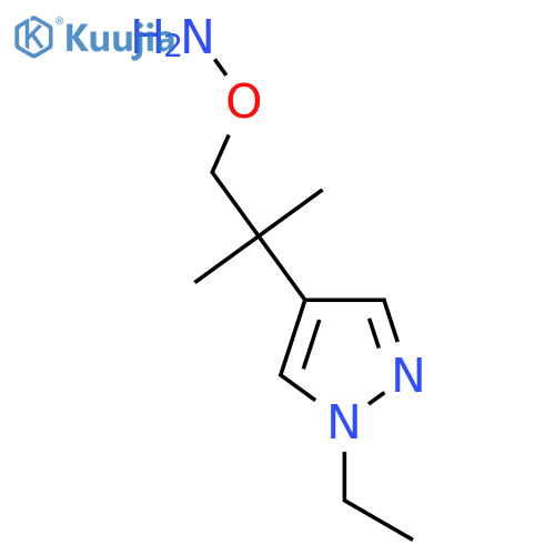 O-[2-(1-ethyl-1H-pyrazol-4-yl)-2-methylpropyl]hydroxylamine structure