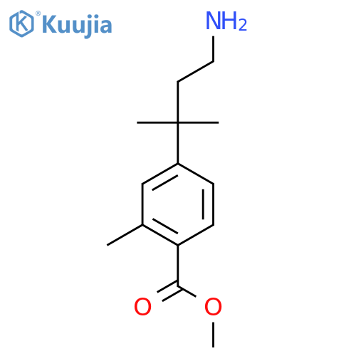 methyl 4-(4-amino-2-methylbutan-2-yl)-2-methylbenzoate structure